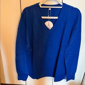 Women’s V-Neck Blue Sweater
